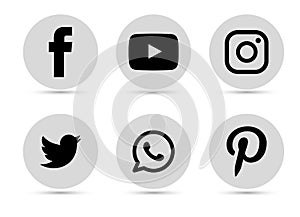 Social media icon set vector