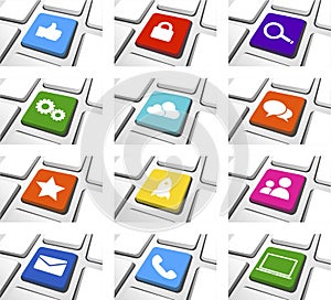 Social Media Icon Set Vector