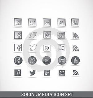 Social media icon set