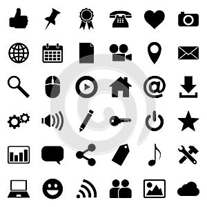 Social media icons big set