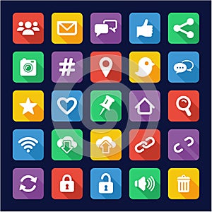 Social Media Icons Flat Design