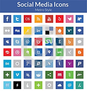 Social Media Icons (Metro Style)