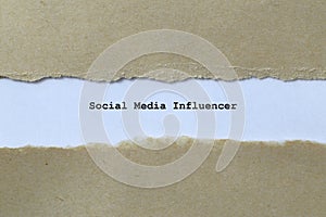 social media influencer on white paper