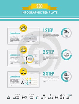 Social Media Infographic Elements.