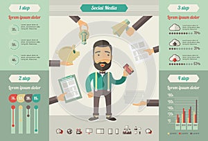 Social Media Infographic Elements