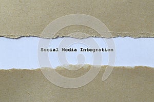social media integration on white paper