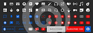 social media interface design icons