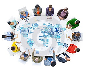 Social Media Internet Connection Global Communications Networkin