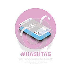 Social Media Isometric Composition