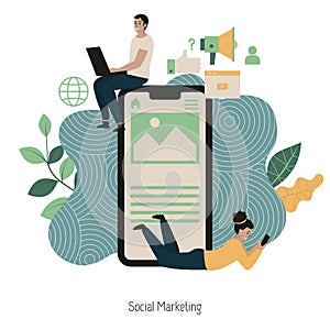 Social media marketing concept