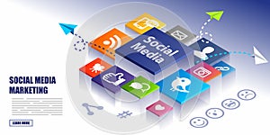 Social Media Marketing Concept Background