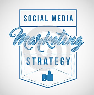 social media marketing strategy sign stamp seal illustration design photo