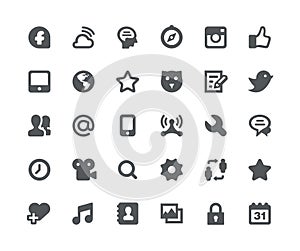 Social media network icon set