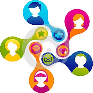 Social Media and network illustration