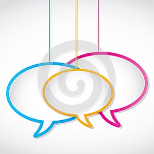 Social media network speech bubbles