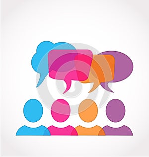 Social media network speech bubbles