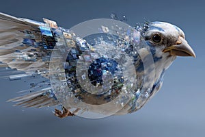 Social Media : online discourse, virtual sphere, content stream, media link, network bond, digital realm, internet flow photo