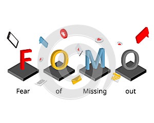 social media phenomenon of Fear of missing out or FOMO