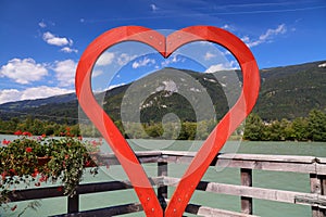 Social media photo heart frame in Austria