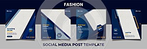 Social media post templates for Fashion sale.