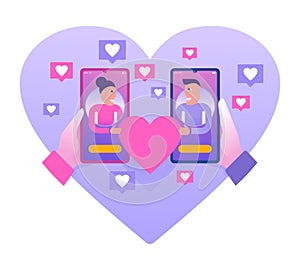 Social media romantic relationship