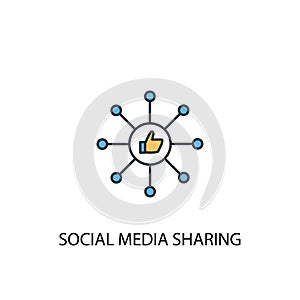 Social Media Sharing concept 2 colored