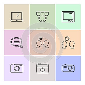 social media , smart phone , mobile , internet , eps icons set v