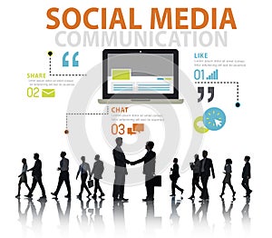 Social Media Social Networking Technology Connection Concept