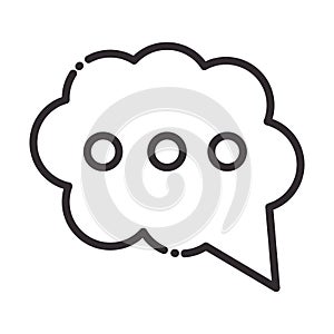 Social media speech bubble digital internet network communicate technology line style icon