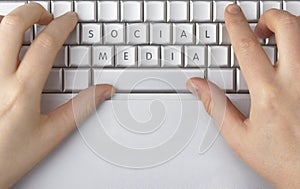 Social Media spelled out on a computer keyboard