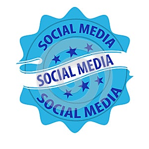 Social media stamp vector