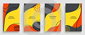 Social media stories and post creative art concept for web design. Advertising brochure, geometric doodle minimal pattern