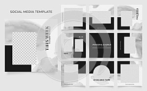 social media template banner fashion sale promotion. fully editable instagram and facebook square post frame puzzle organic sale