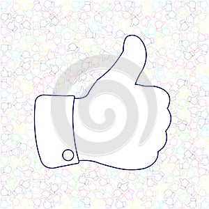 Social Media Thumb Up Like Background