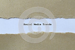 social media trends on white paper