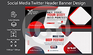 Social Media Twitter Header Banner template Design