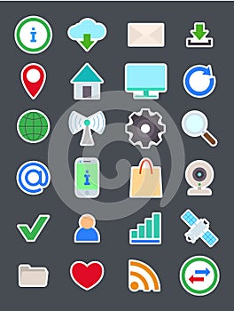 Social media vector icons set