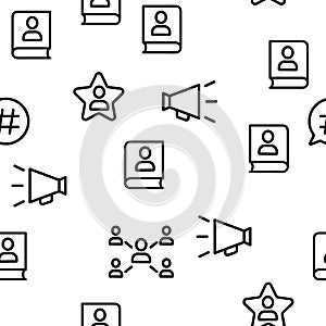 Social Media Vector Seamless Pattern