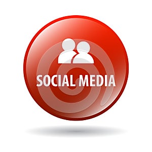 Social media web button photo