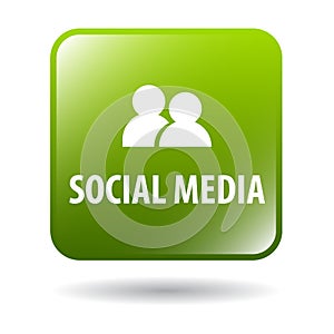 Social media web button photo