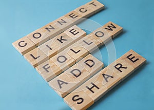 Social Media Words Typography Concept