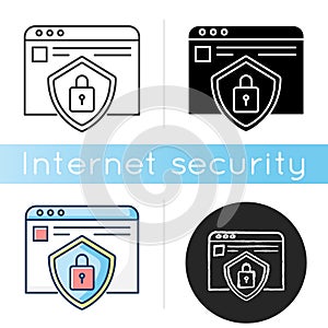 Social network account security icon