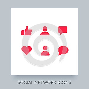 Social network app icon. UX UI design tooltip element. Instagram notification vector icon.