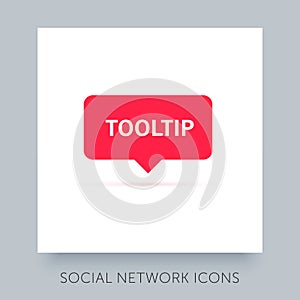 Social network app icon. UX UI design tooltip element. Instagram notification vector icon.