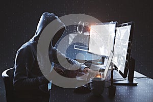 Social network and attack concept