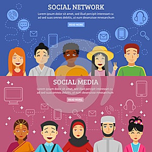 Social Network Banners Set