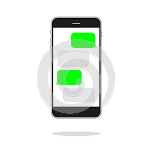 Social network concept. Blank template. Chatting and messaging. SMS messages sending. Vector modern chatting window. Chating and