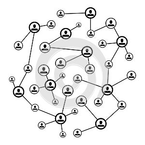 Social network connect. Vector connection network internet