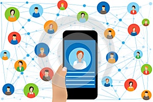 Social network connection for online business
