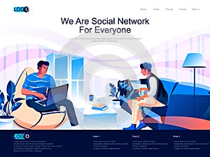 We are Social Network for everyone landing page